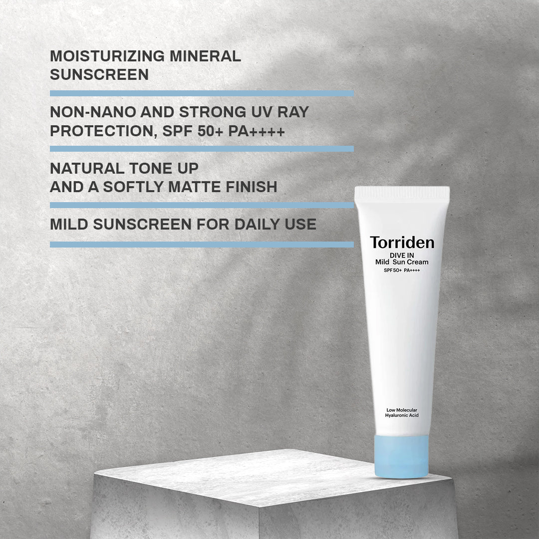 Mild sunscreen for daily use