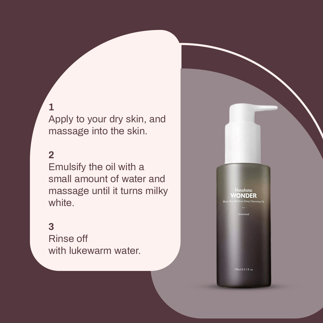 Natural deep cleansing oil with black rice
